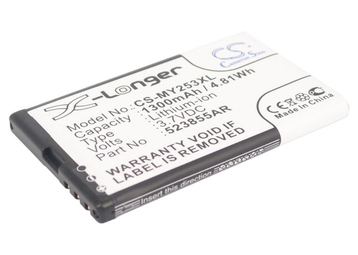 Replacement Battery for Sagem Alium – Mobile, SmartPhone – 1300mAh / 3.7V - image 1