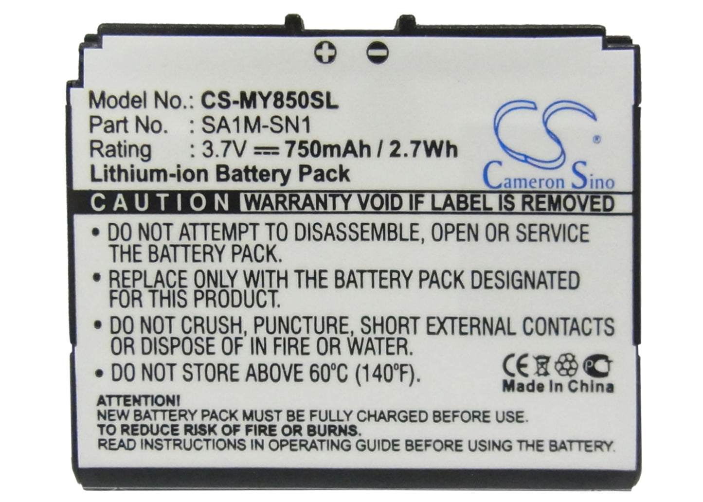 Replacement Battery for Sagem MY850 – Mobile, SmartPhone – 750mAh / 3.7V - image 5