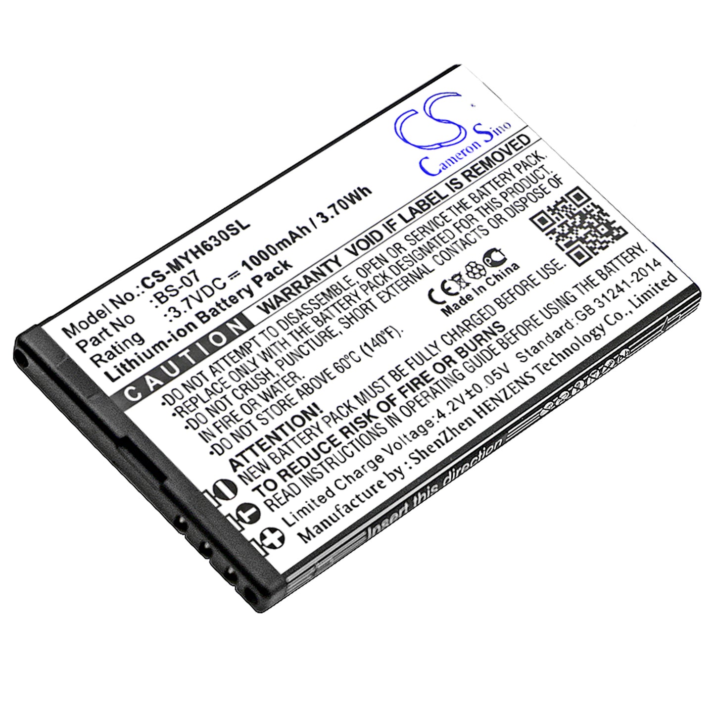 Replacement Battery for MyPhone 6300 – Mobile, SmartPhone – 1000mAh / 3.7V - image 1