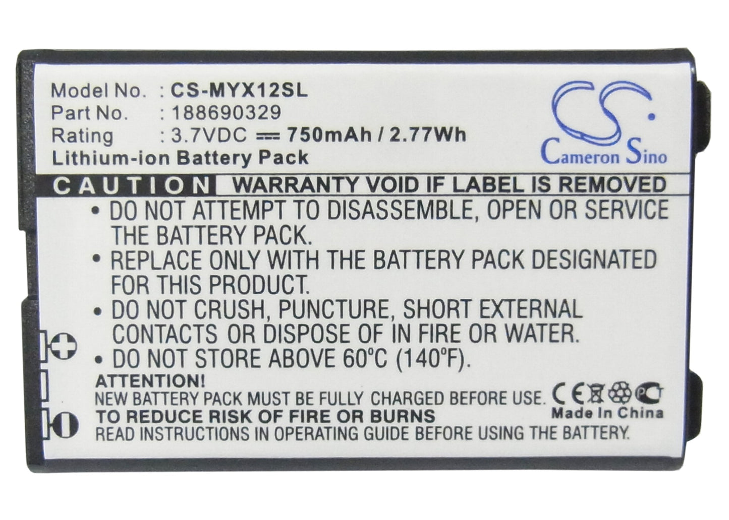 Replacement Battery for Sagem MYX1-2 – Mobile, SmartPhone – 750mAh / 3.7V - image 5