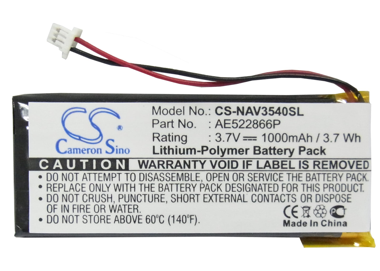 Replacement Battery for Navigon Skyway NAVI-3540 – GPS, Navigator – 1000mAh / 3.7V - image 5