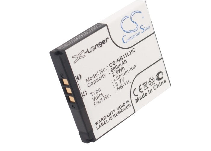 Replacement Battery for Canon ELPH 110 HS – Camera – 680mAh / 2.52Wh / 3.7V
