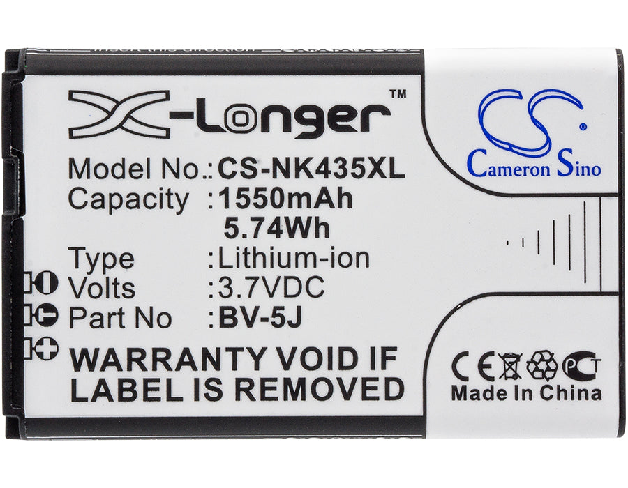 Replacement Battery for Microsoft Lumia 435 – Mobile, SmartPhone – 1550mAh / 5.74Wh / 3.7V