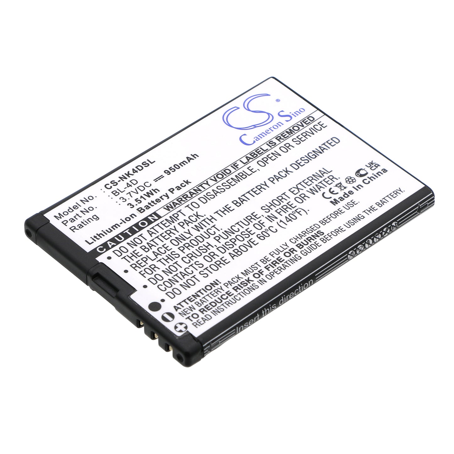 Replacement Battery for Polaroid | Nokia | NGM | M-Life | BLU | SVP PROZ500PR003 – Mobile, SmartPhone – 950mAh / 3.7V - image 1
