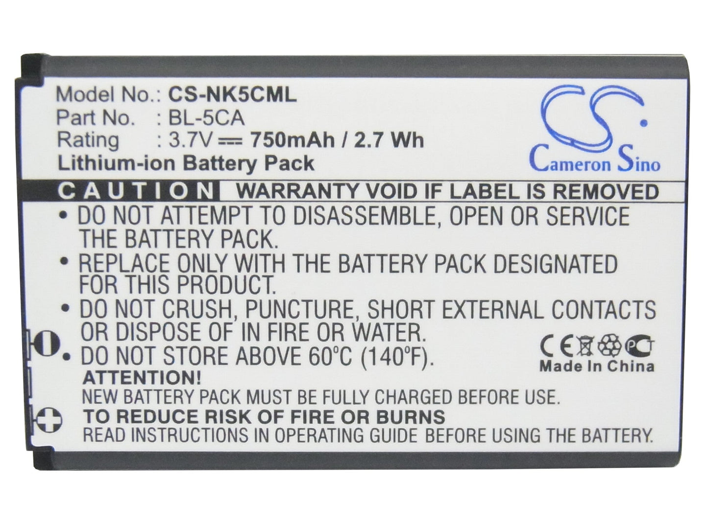 Replacement Battery for Teltonika GH3000 – GPS, Navigator – 750mAh / 2.78Wh / 3.7V