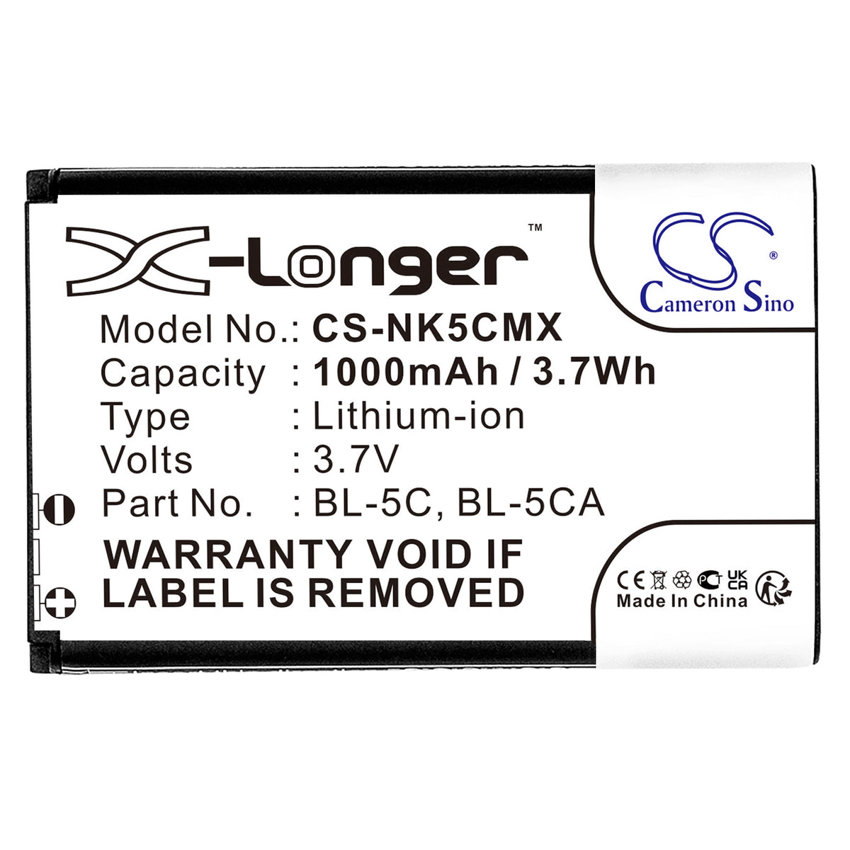 Replacement Battery for VIBO | Tecno | Vodafone | Simvalley | Teltonika | Nova | Sonstige | Haier | Uniscope | Soundmaster | ZIKOM | Wintec | Lark Bjo