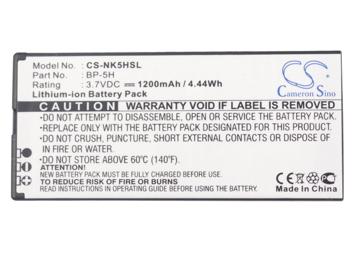 Replacement Battery for Nokia Lumia 701 – Mobile, SmartPhone – 1200mAh / 4.44Wh / 3.7V