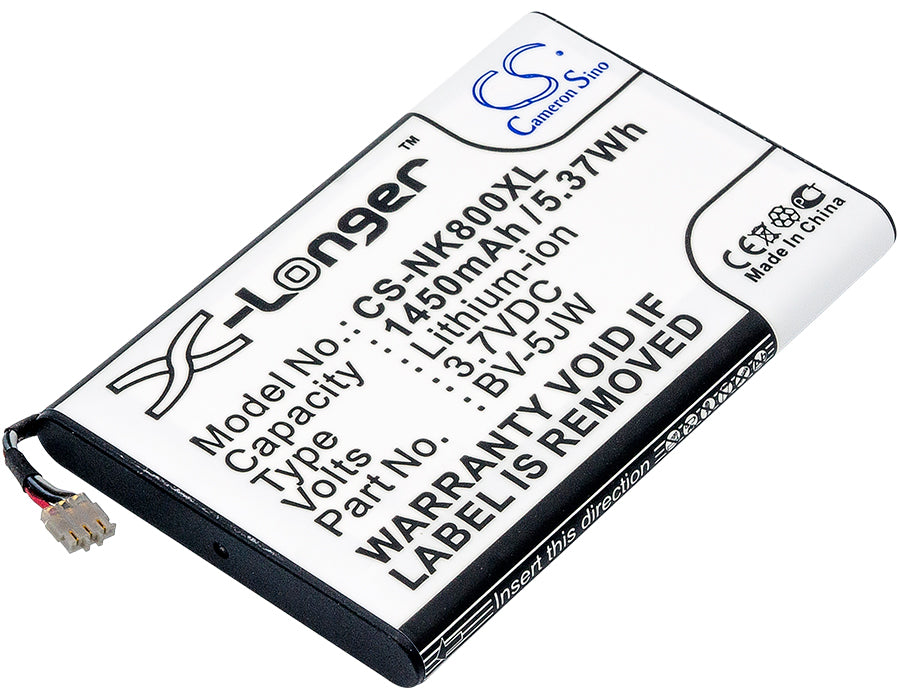 Replacement Battery for Nokia 800 – Mobile, SmartPhone – 1450mAh / 3.7V - image 1