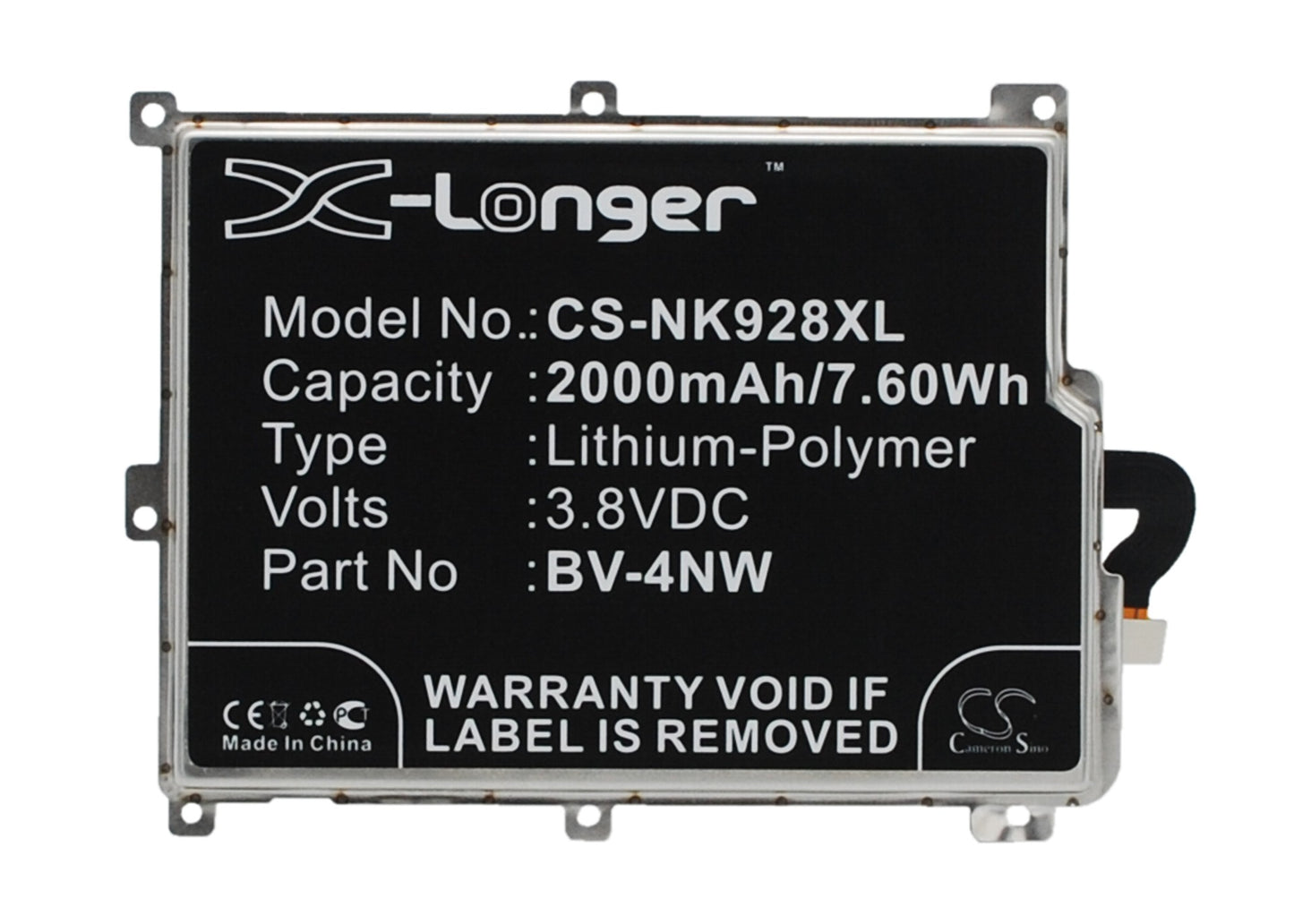 Replacement Battery for Nokia | Microsoft Lumia 928 – Mobile, SmartPhone – 2000mAh / 3.8V - image 1