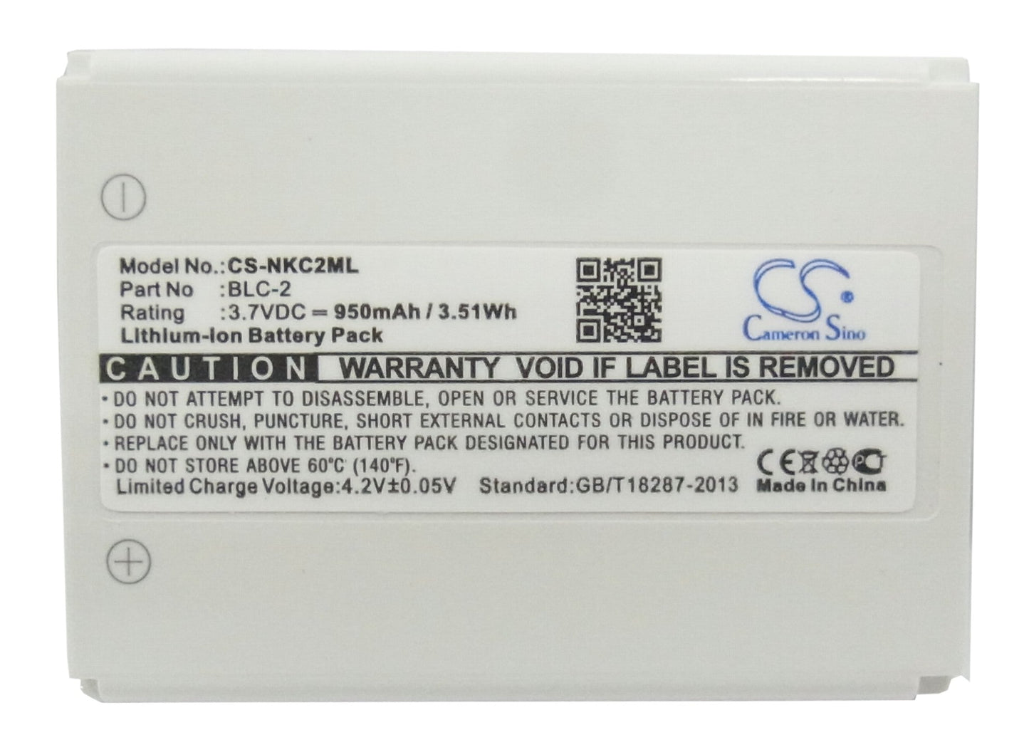 Replacement Battery for Nokia 1220 – Mobile, SmartPhone – 950mAh / 3.52Wh / 3.7V
