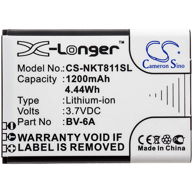 Replacement Battery for Nokia 2720 – Mobile, SmartPhone – 1200mAh / 4.44Wh / 3.7V