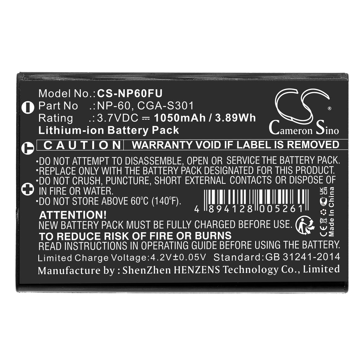 Replacement Battery for Olympus | Vivitar | Fujifilm | Traveler | Zennox | Media-Tech | Bell & Howell | Roadster | Casio | Insignia | Polaroid | Speed