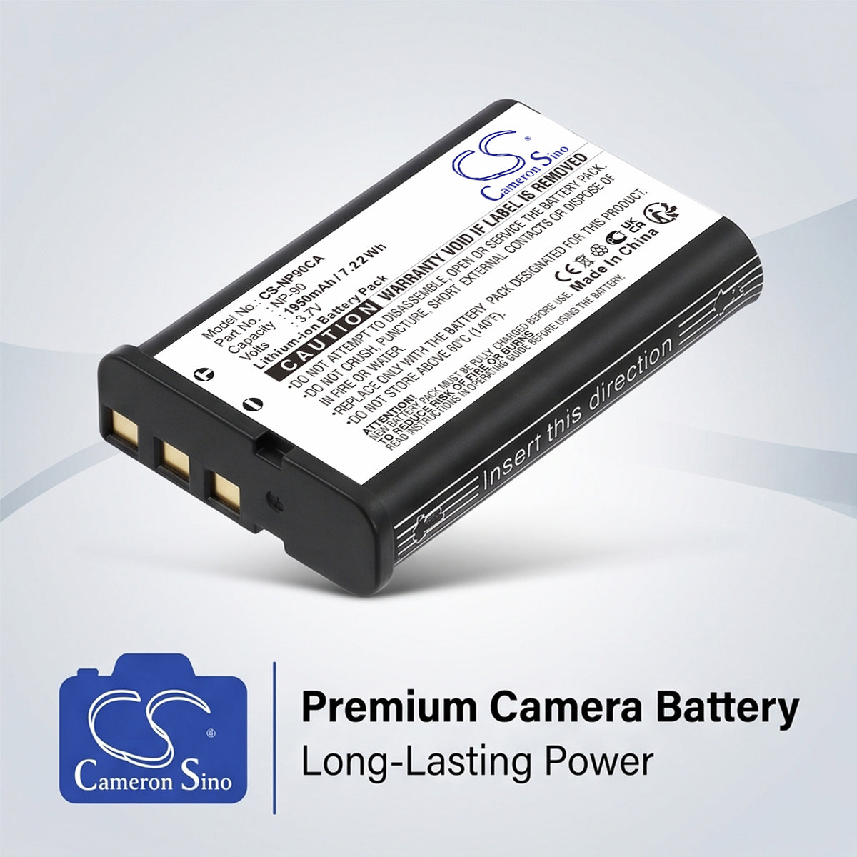 Replacement Battery for Casio Exilim EX-H10 – Camera – 1950mAh / 3.7V
