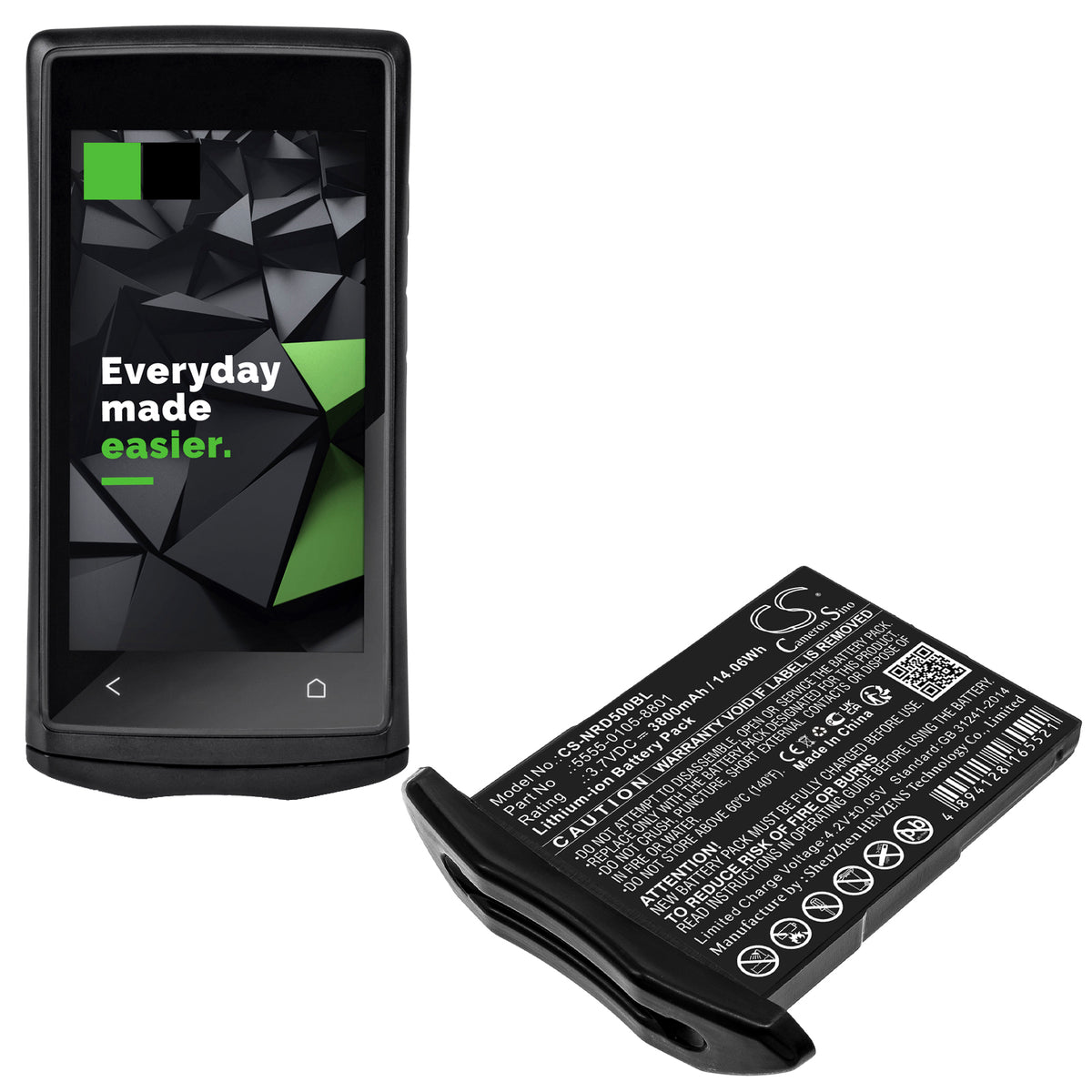 Replacement Battery for NCR Orderman 5 – Barcode Scanner – 3800mAh / 3.7V