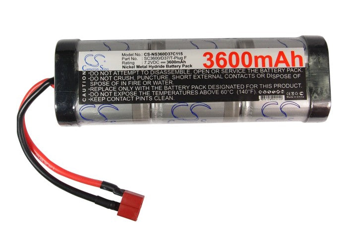 Replacement Battery for RC CS-NS360D37C115 – Cars – 3600mAh / 7.2V
