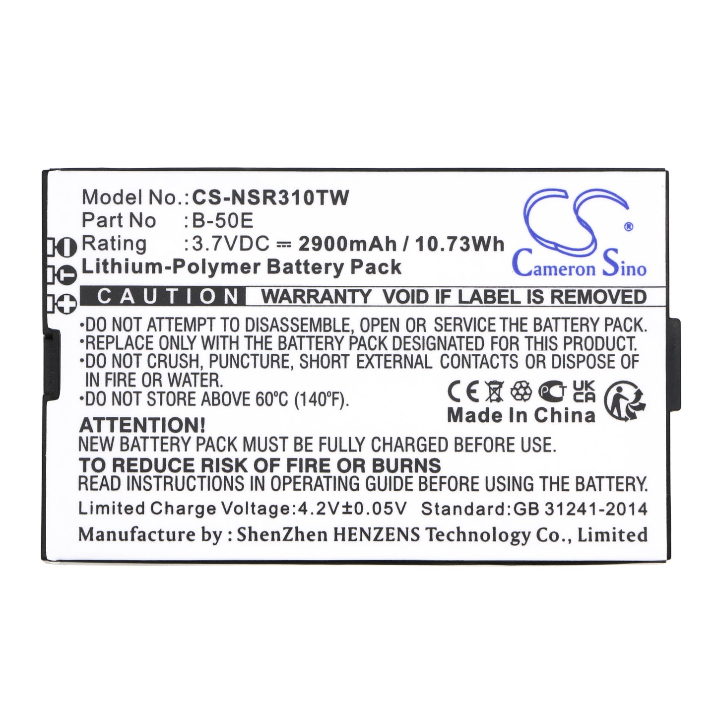 Replacement Battery for Inrico T310 – Two-Way Radio – 2900mAh / 3.7V - image 3