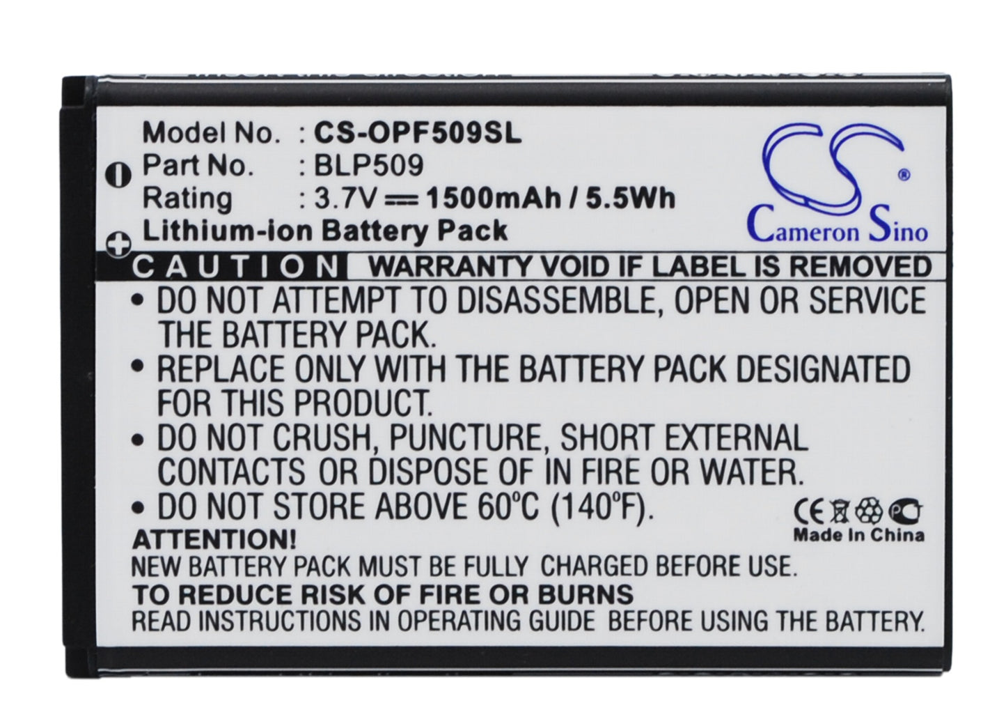 Replacement Battery for Oppo F29 – Mobile, SmartPhone – 1500mAh / 3.7V - image 1