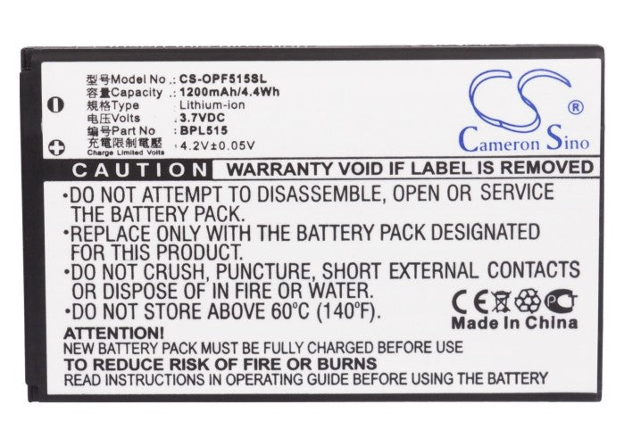 Replacement Battery for OPPO F15 – Mobile, SmartPhone – 1200mAh/4.4Wh / 3.7V