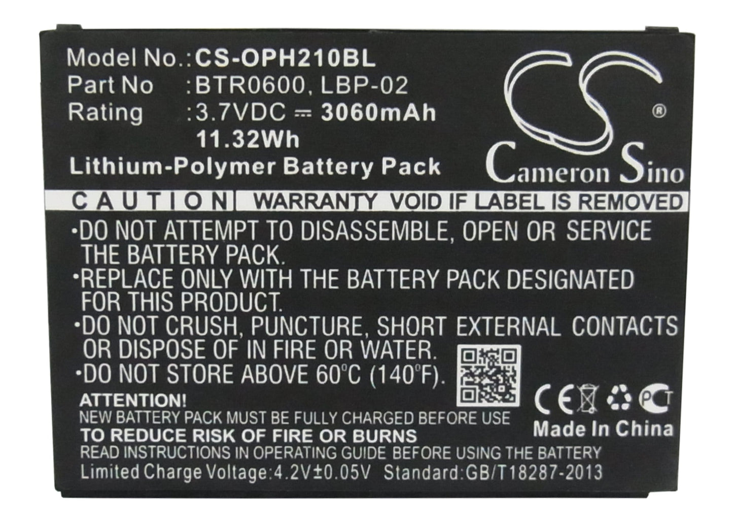Replacement Battery for Opticon H21 – Barcode Scanner – 3060mAh / 11.32Wh / 3.7V
