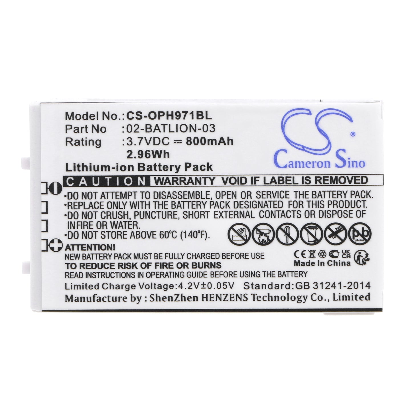 Replacement Battery for Opticon OPL-9700 – Barcode Scanner – 800mAh / 3.7V - image 3