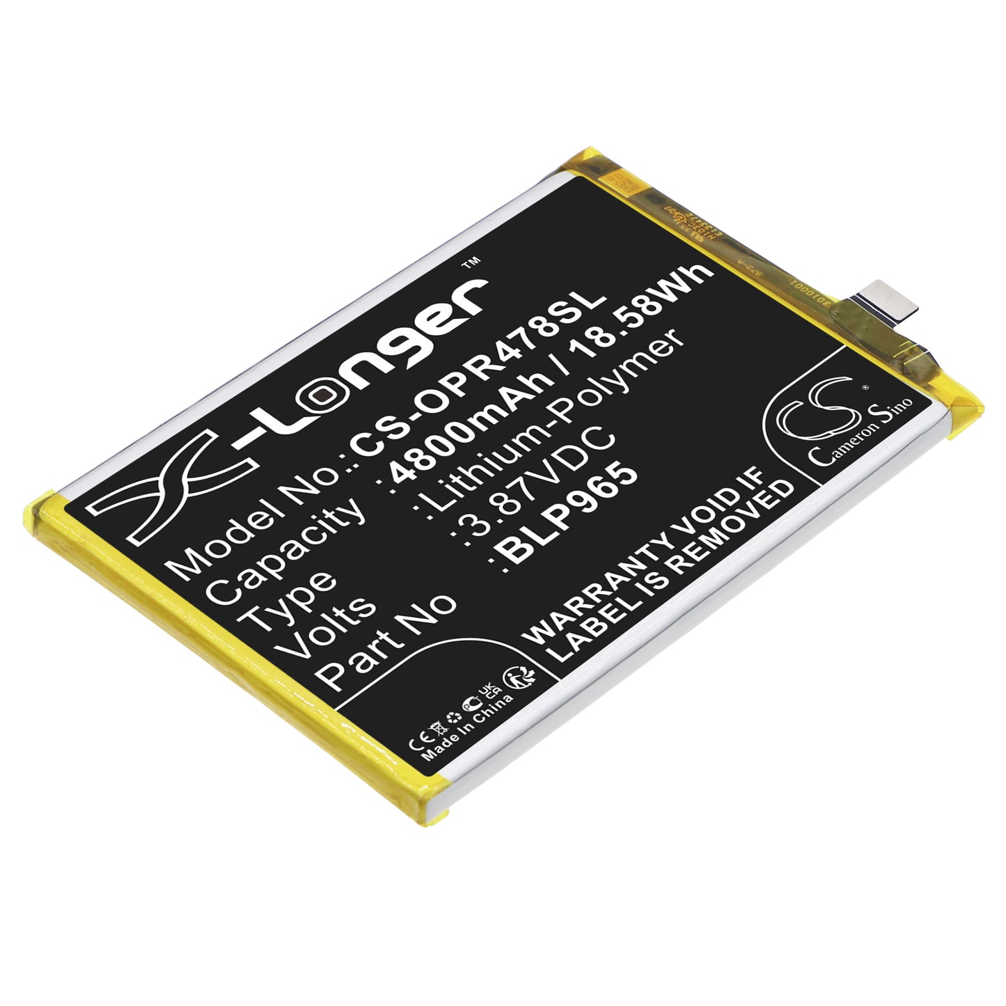 Replacement Battery for Oppo | Realme K10x 5G – Mobile, SmartPhone – 4800mAh / 3.87V - image 1