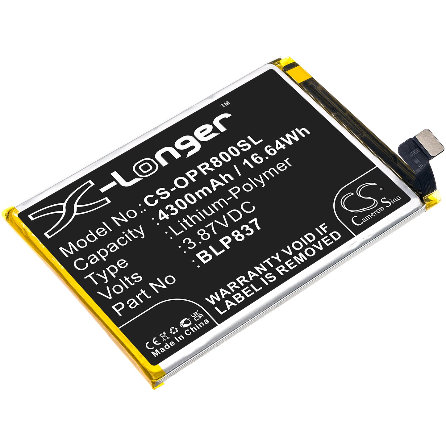 Replacement Battery for Oppo Realme 8 Pro – Mobile, SmartPhone – 4300mAh / 3.87V - image 1