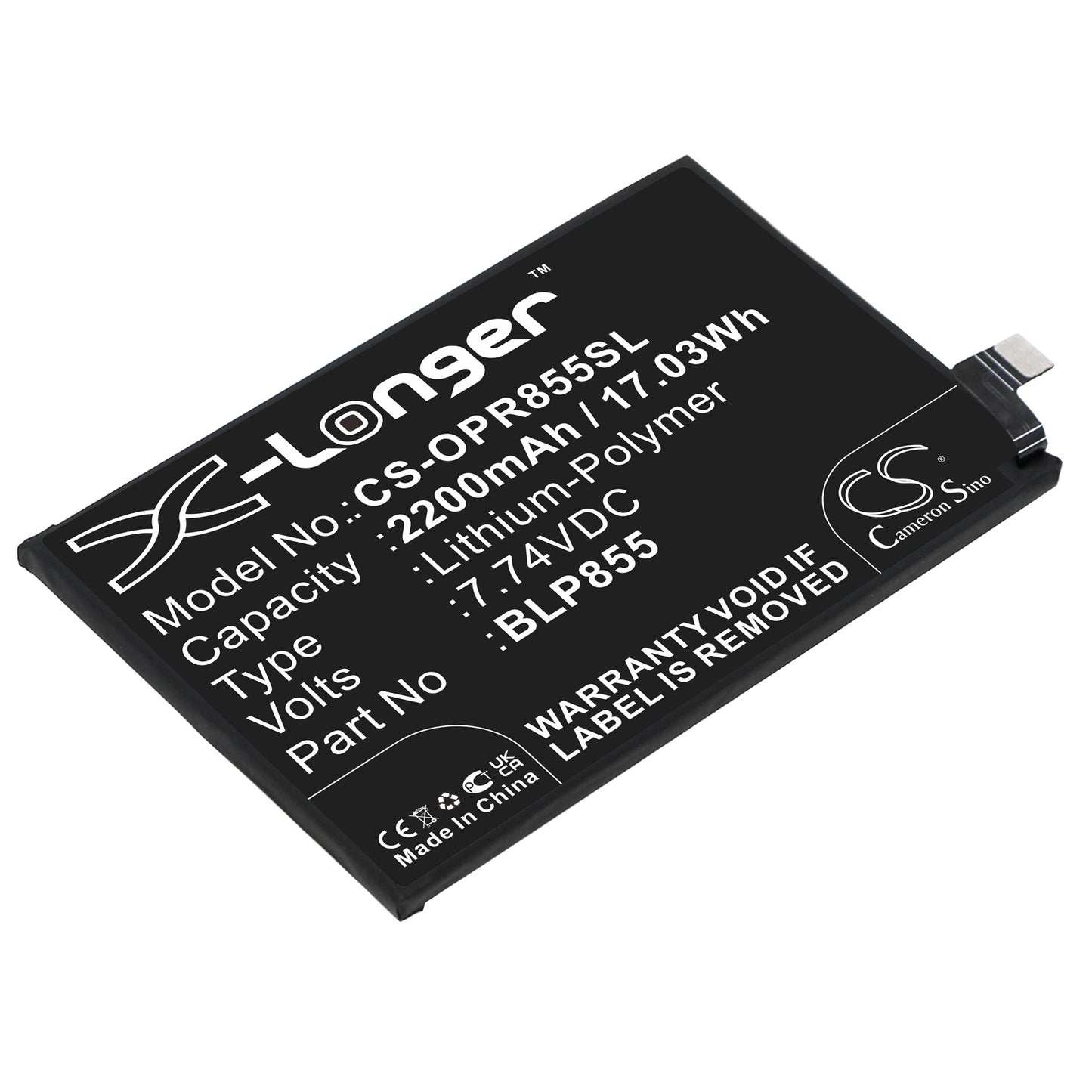 Replacement Battery for Oppo Reno6 Pro 5G – Mobile, SmartPhone – 2200mAh / 7.74V - image 1