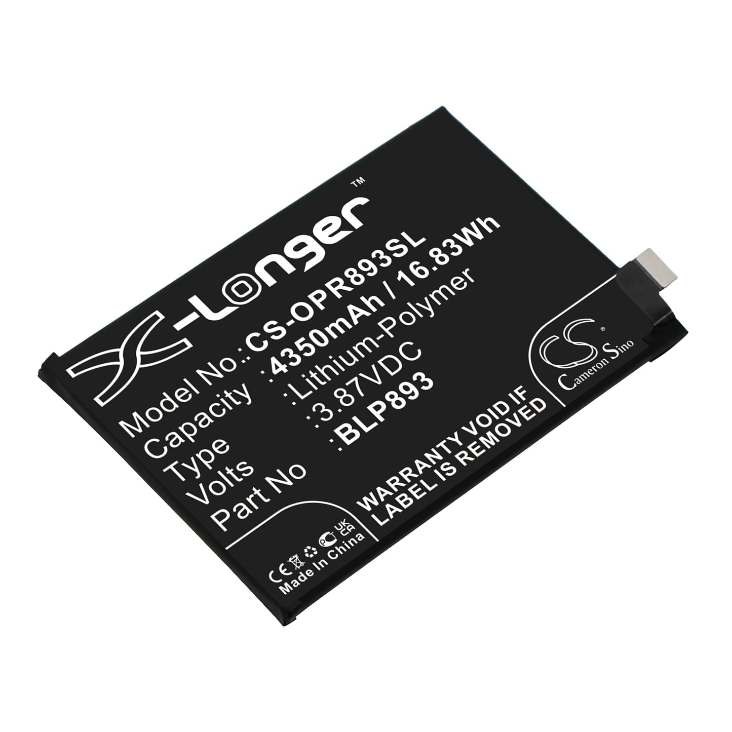 Replacement Battery for Oppo Reno 7 – Mobile, SmartPhone – 4350mAh / 3.87V - image 1