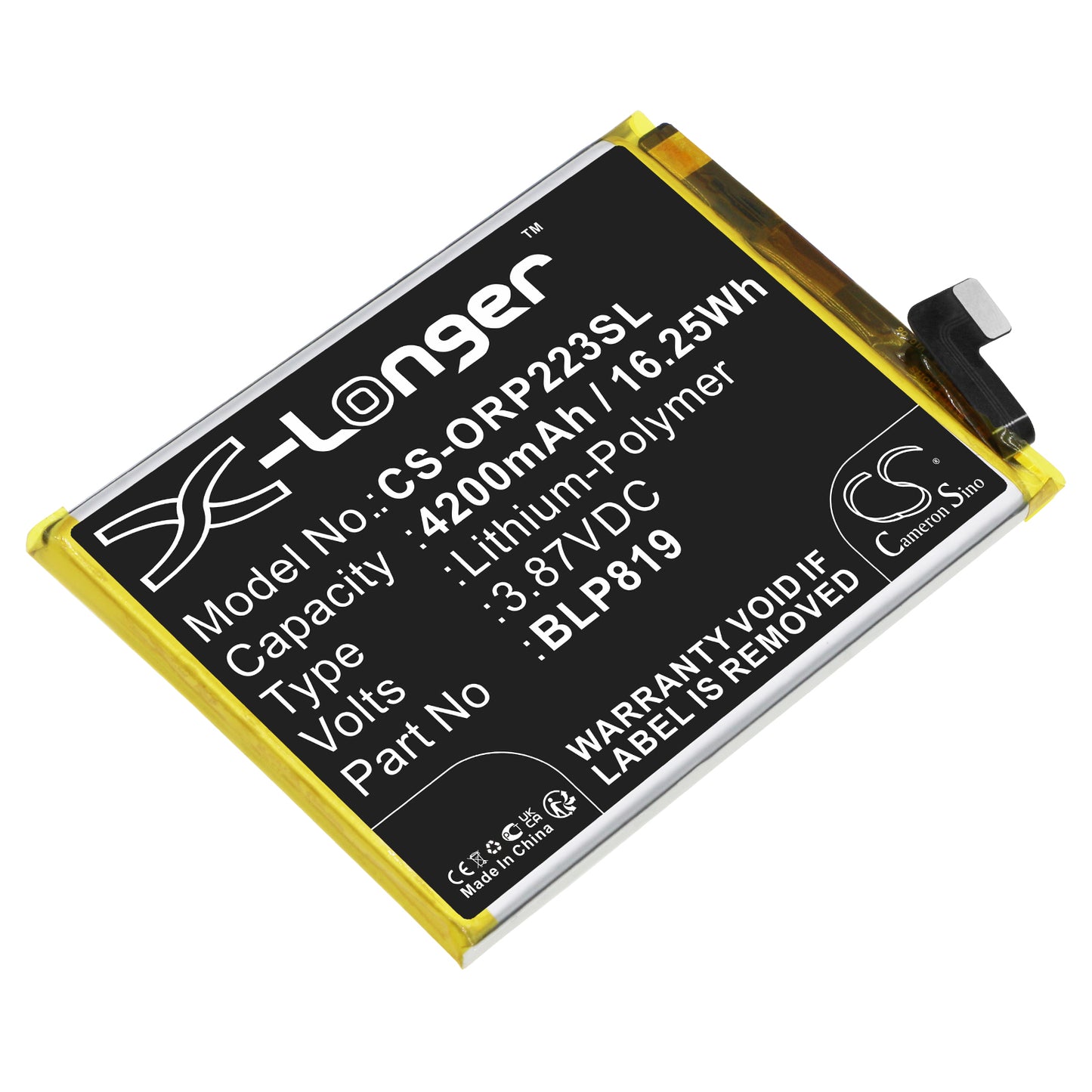 Replacement Battery for Oppo Reno6 4G – Mobile, SmartPhone – 4200mAh / 3.87V - image 1