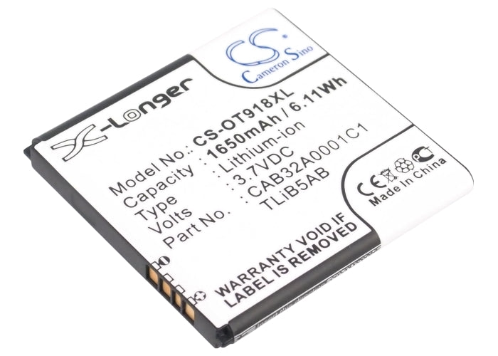 Replacement Battery for BASE | Alcatel | TCL VARIA – Mobile, SmartPhone – 1650mAh / 3.7V - image 1