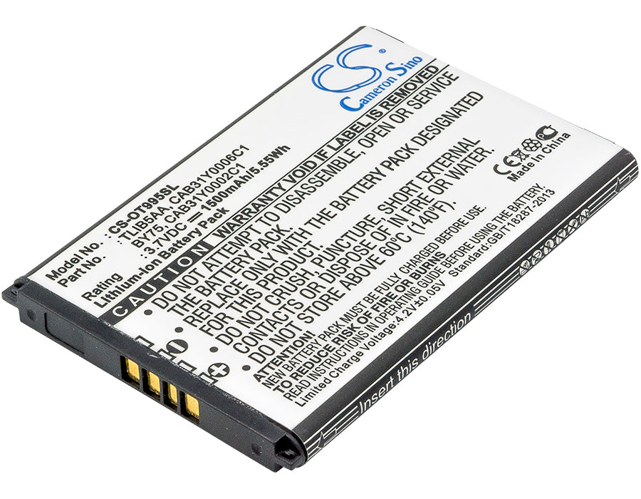 Replacement Battery for Alcatel | SFR | MegaFon | MTC | TCL OT-995 – Mobile, SmartPhone – 1500mAh / 3.7V - image 1