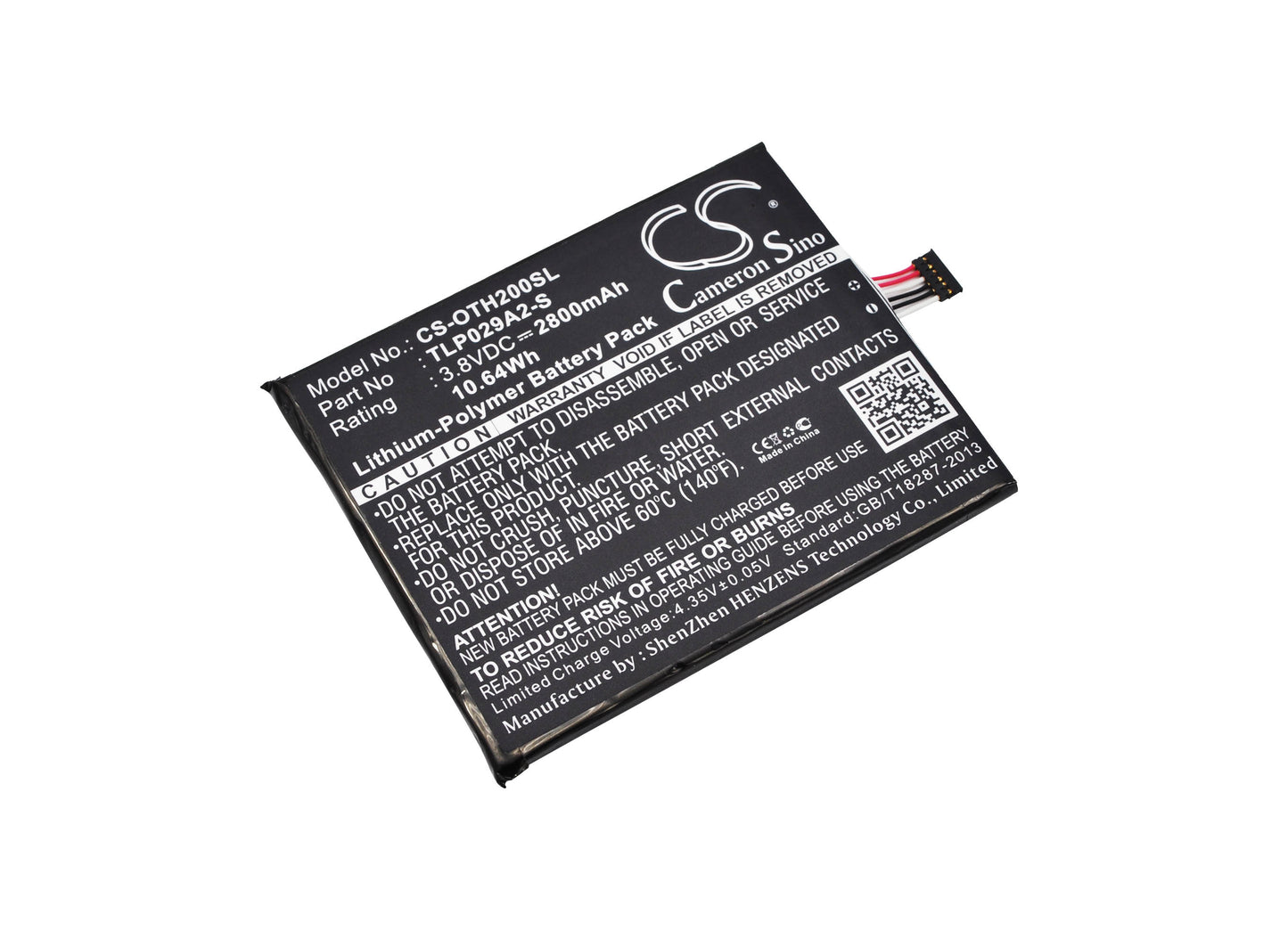 Replacement Battery for TCL | Alcatel AM-H200 – Mobile, SmartPhone – 2800mAh / 3.8V - image 1