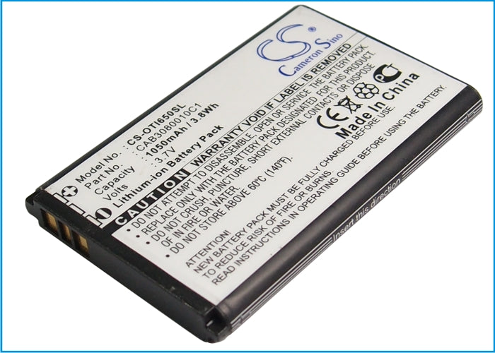 Replacement Battery for Alcatel OT-I650 – Mobile, SmartPhone – 1050mAh / 3.7V - image 1