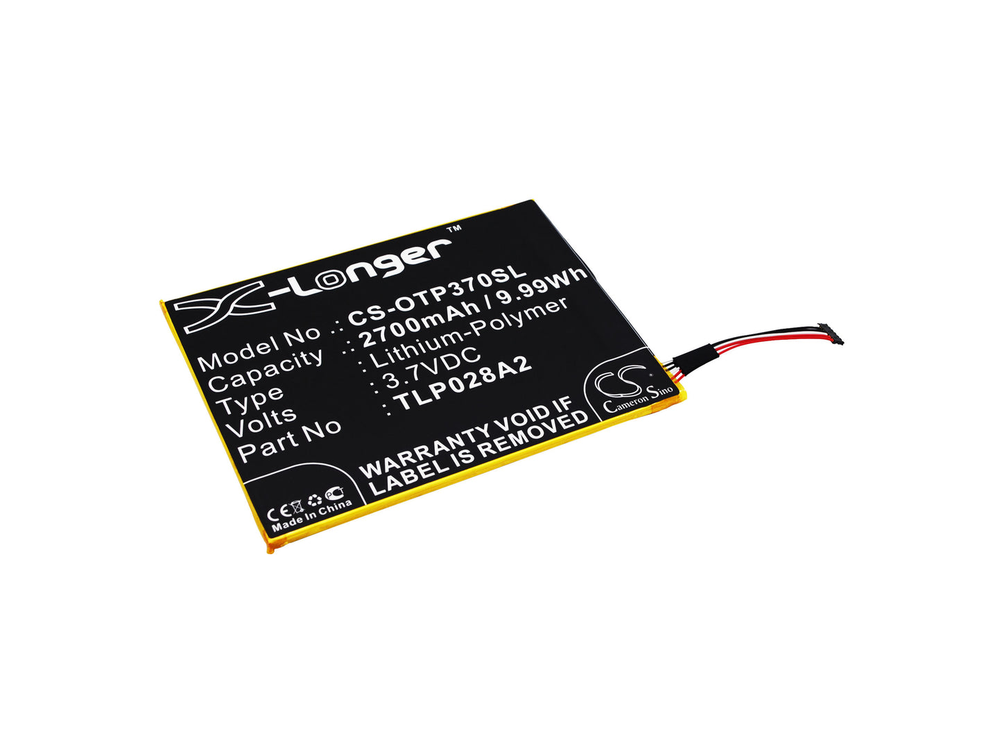 Replacement Battery for Alcatel One Touch Icin – Mobile, SmartPhone – 2700mAh / 3.7V - image 1
