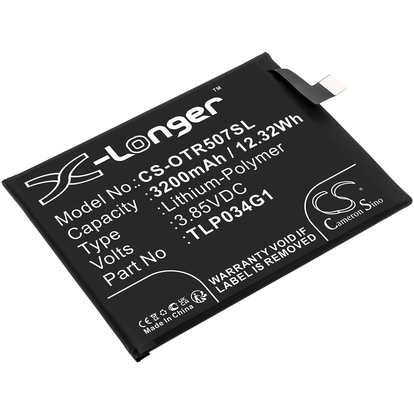Replacement Battery for Alcatel OT-5007S – Mobile, SmartPhone – 3200mAh / 3.85V - image 1