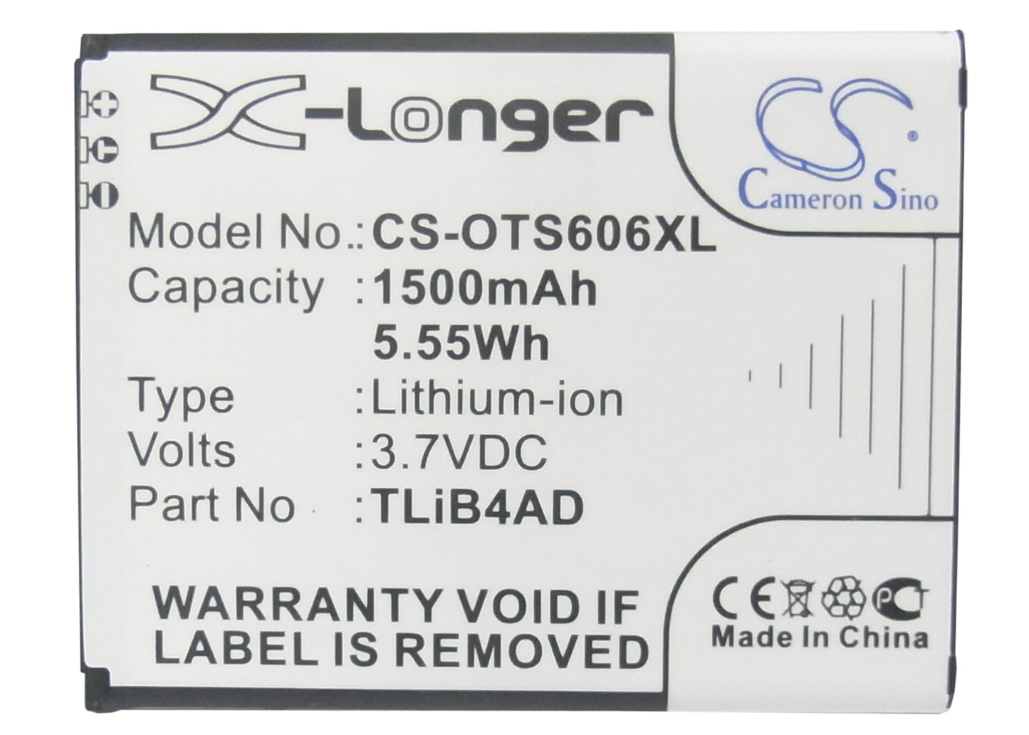 Replacement Battery for Alcatel | TCL One Touch View – Mobile, SmartPhone – 1500mAh / 3.7V - image 5