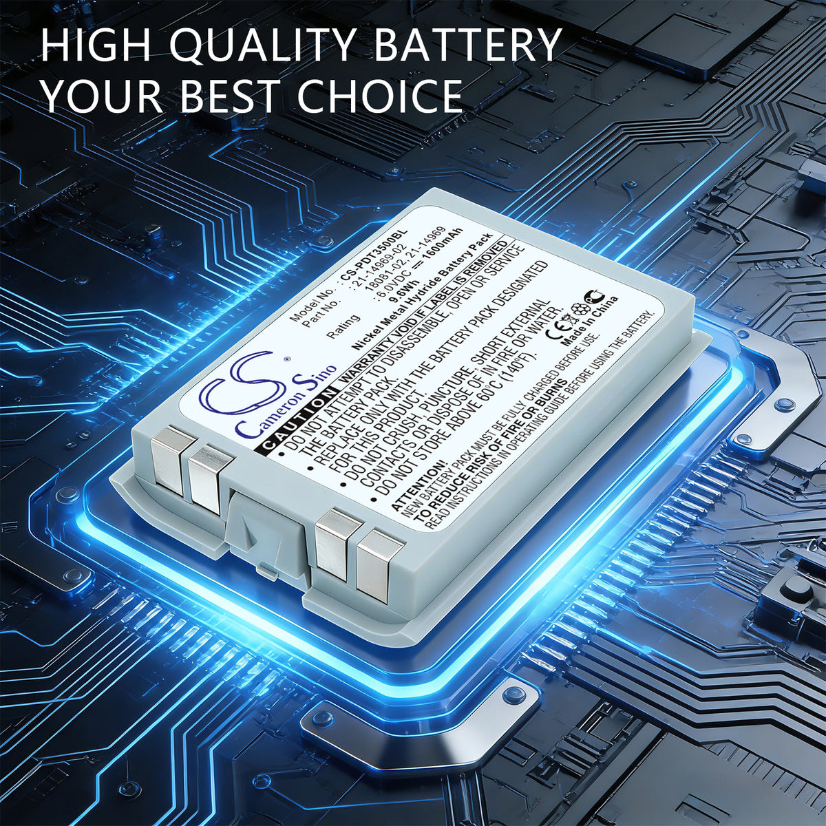 Replacement Battery for Symbol PDT3500 – Barcode Scanner – 1600mAh / 6V