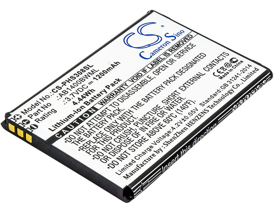 Replacement Battery for iNEW | Philips U1 – Mobile, SmartPhone – 1200mAh / 3.7V - image 1