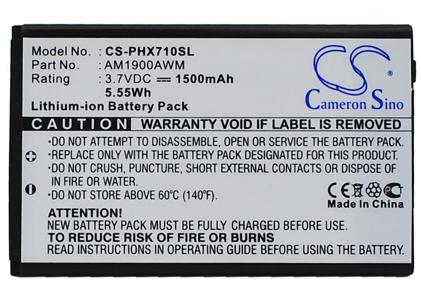 Replacement Battery for Philips Xenium X710 – Mobile, SmartPhone – 1500mAh / 3.7V