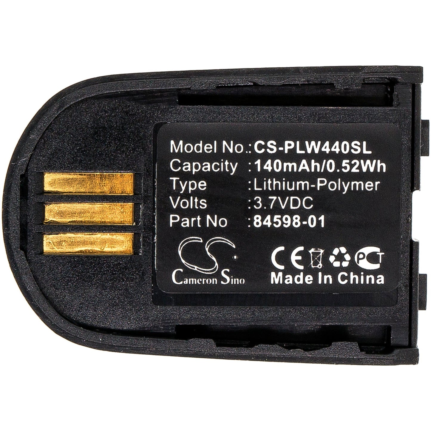 Replacement Battery for Plantronics 86507-01 – Wireless Headset – 140mAh / 0.52Wh / 3.7V