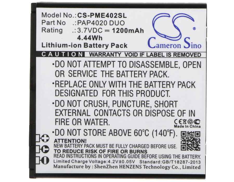 Replacement Battery for Prestigio MultiPhone 4025 Duo – Mobile, SmartPhone – 1200mAh / 3.7V - image 5