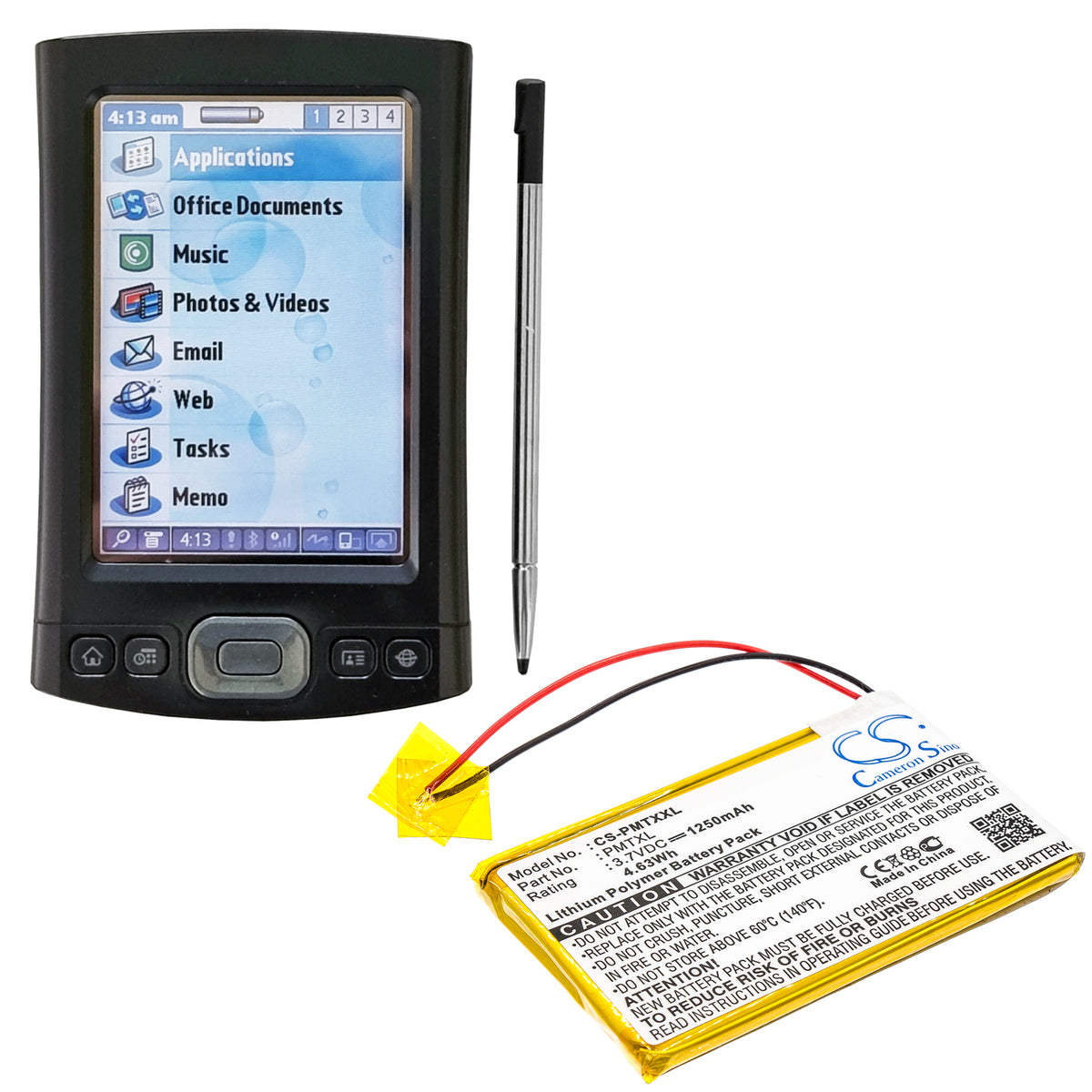 Replacement Battery for Palm Tungsten TX – PDA, Pocket PC – 1250mAh / 3.7V