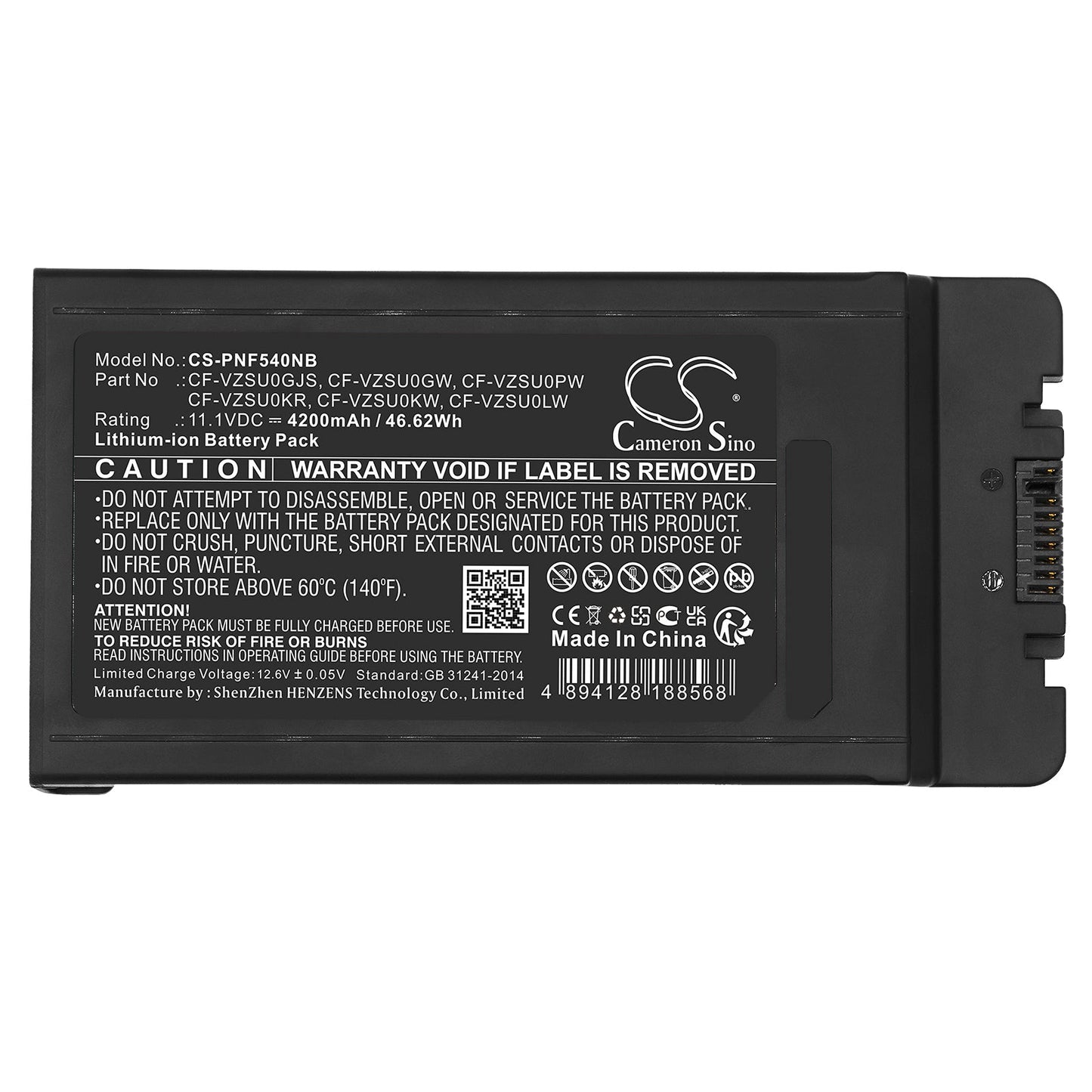 Replacement Battery for Panasonic CF-54 – Notebook, Laptop – 4200mAh / 46.62Wh / 11.1V