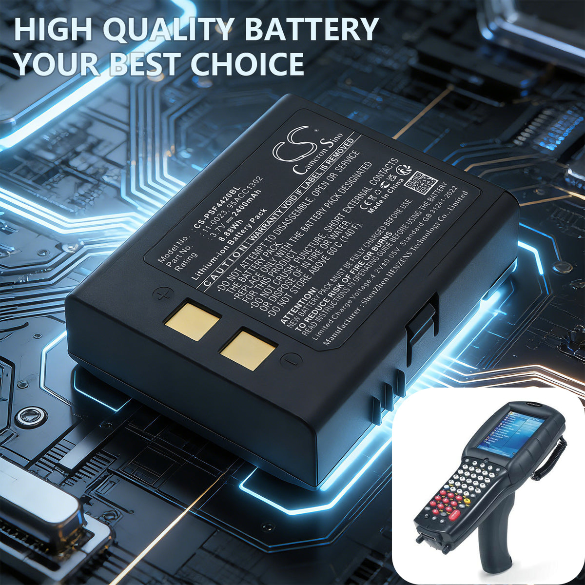 Replacement Battery for PSC | Datalogic Falcon 4420 – Barcode Scanner – 2400mAh / 3.7V