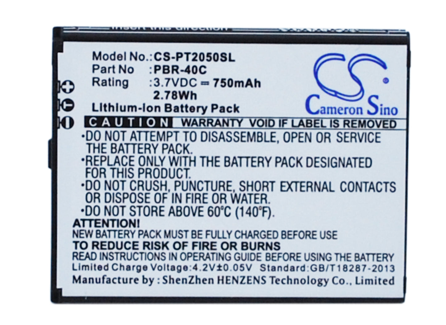 Replacement Battery for Pantech Breeze IV – Mobile, SmartPhone – 750mAh / 3.7V - image 1
