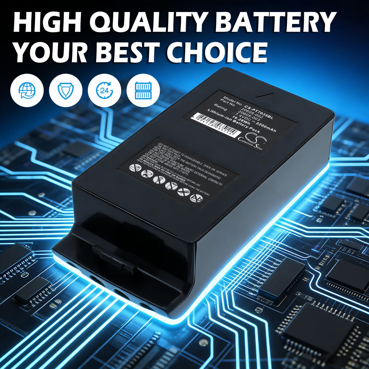 Replacement Battery for Teklogix | Psion 7035 – Barcode Scanner – 2200mAh / 7.4V