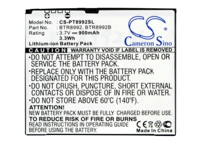 Replacement Battery for Pantech CDM8992 – Mobile, SmartPhone – 900mAh / 3.33Wh / 3.7V