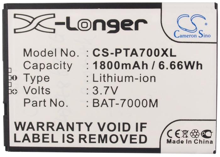 Replacement Battery for Sky T100K – Mobile, SmartPhone – 1800mAh/6.66Wh / 3.7V