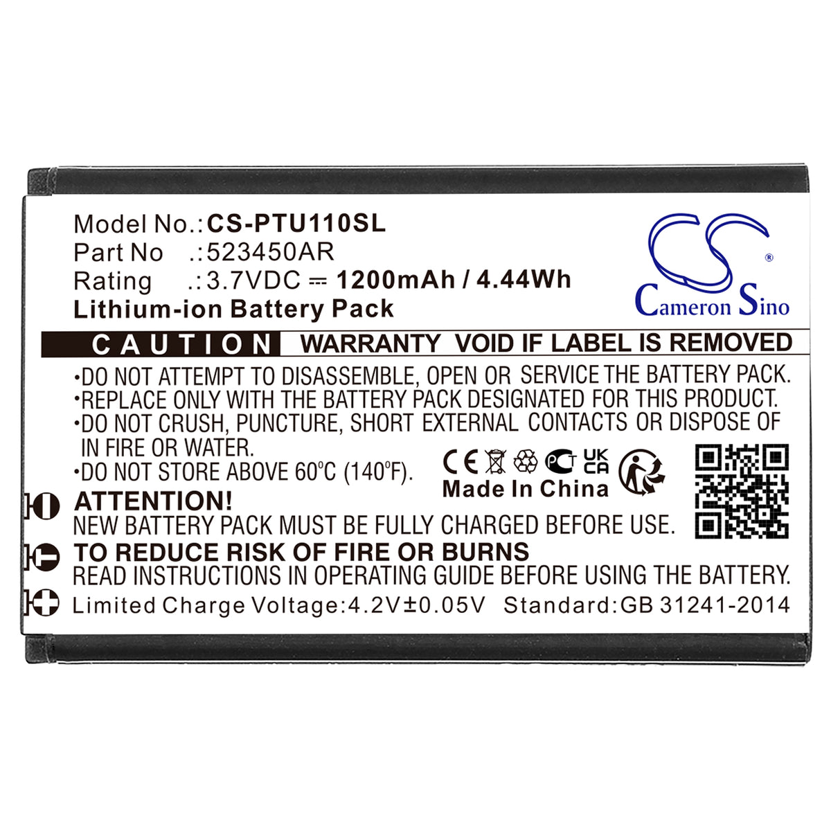 Replacement Battery for Panasonic | Tiptel | Tecdesk | Techniphone KX-TF200 – Mobile, SmartPhone – 1200mAh / 3.7V