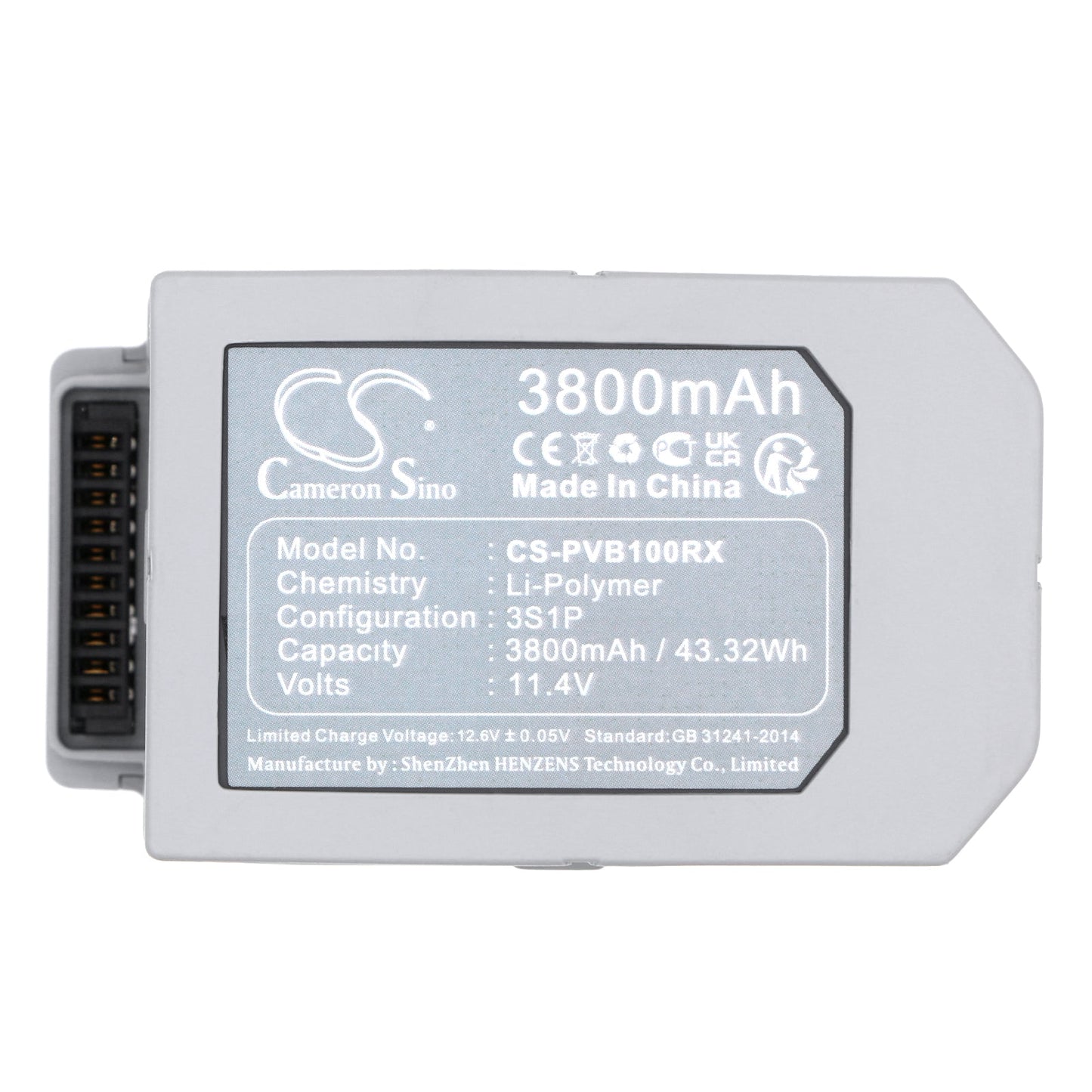 Replacement Battery for PowerVision PowerEgg X – Drones – 3800mAh / 43.32Wh / 11.4V